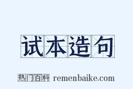试本造句是什么意思的图片